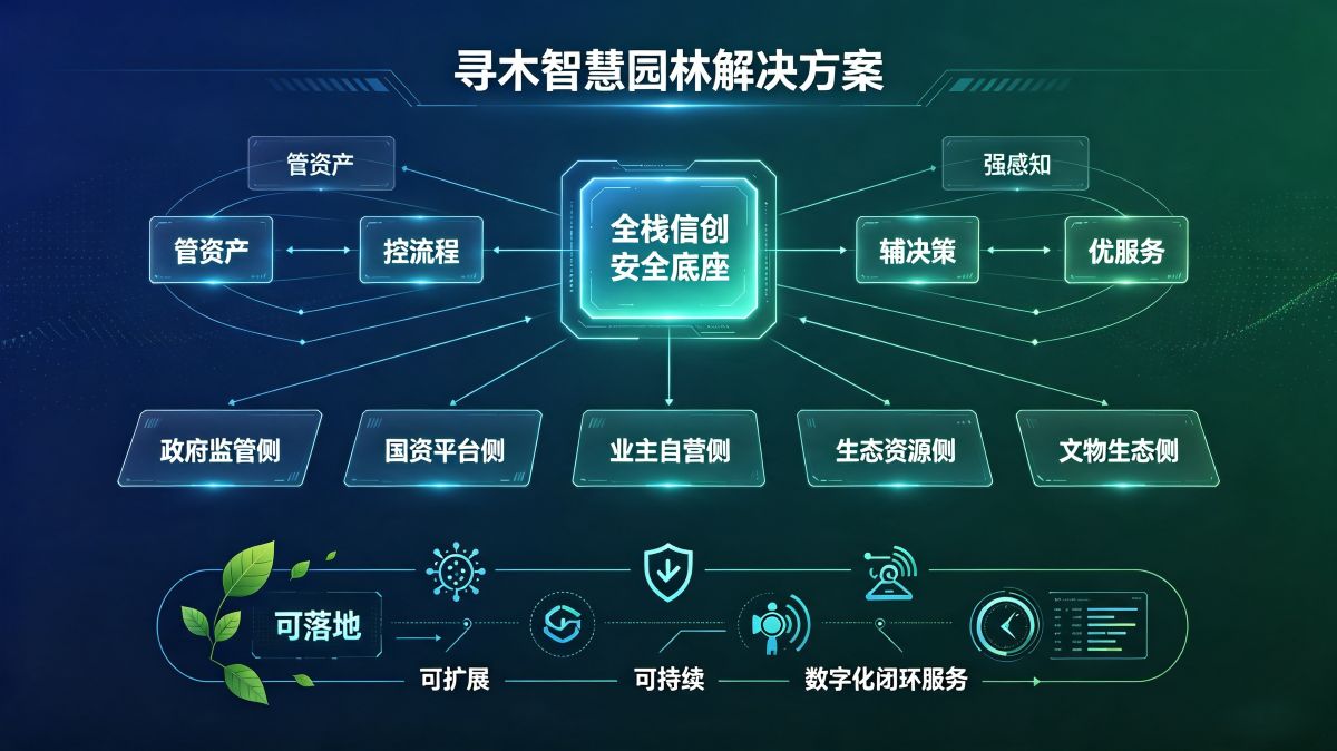 寻木智慧园林解决方案数据架构图